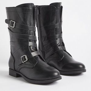 Torrid Boots 11W Black Mid Calf NEW IN BOX